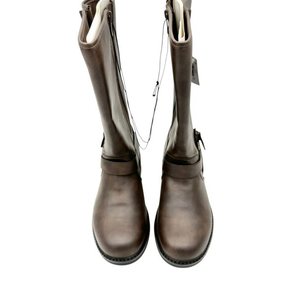 Torrid Moto Buckle Boots Womens Size 10WW Brown Wide Calf Zip Closure NWT - Picture 6 of 8